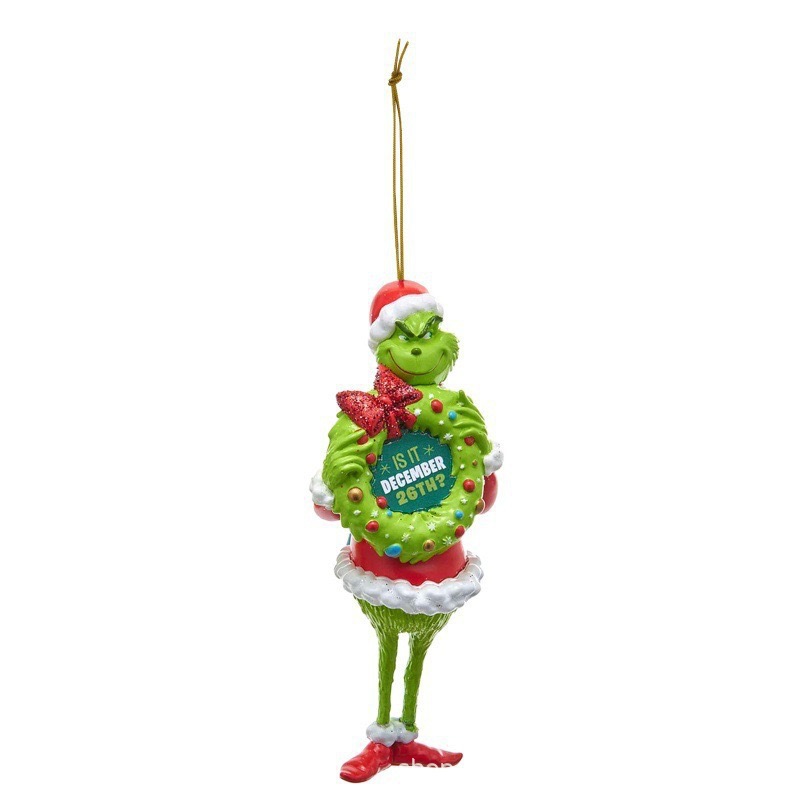 2023 nuevos productos monstruos de pelo verde decoración de Navidad colgante de dibujos animados colgante de árbol de Navidad decoración interior de automóviles de Navidad image 18