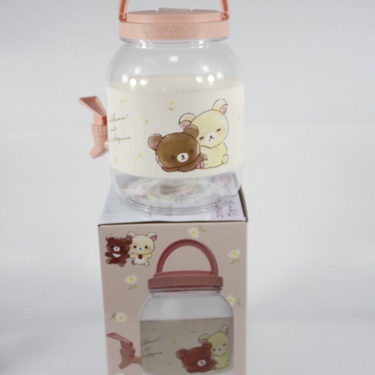 野营便携 beverage dispenser 塑料果汁壶 pet冷水桶一壶四杯套装