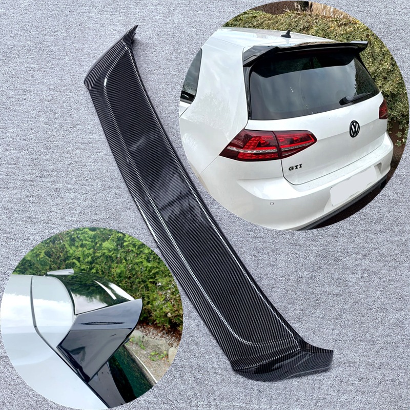 适用2014-2020款大众高尔夫7/7.5 GTI/GTD/GTE/R碳纤纹扰流板顶翼