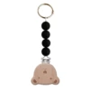 Black (beaded) [(wooden bear clip) hat clip]