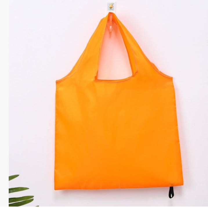 Bolsas de compras rectangulares de poliéster respetuosas con el medio ambiente plegables para recibir regalos promocionales de la comunidad publicitaria impresos en logo portátil