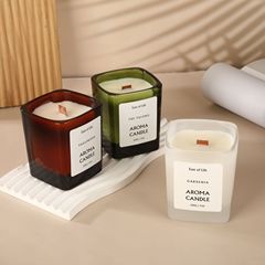 スポットスクエアガラス大豆ワックスアロマキャンドル卸売ホームクリエイティブハイエンドフレグランスキャンドル装飾品クロスボーダー