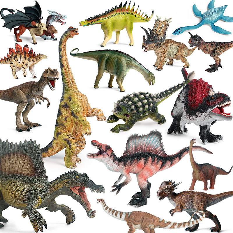 Realistic Tyrannosaurus Rex, Brachiosaurus, Taurusaurus, Spinosaurus, Pachycephalosaurus, children's dinosaur toy model, plastic static animal figurine Realistic Tyrannosaurus Rex, Brachiosaurus, Taurusaurus, Spinosaurus, Pachycephalosaurus, children's dinosaur toy model, plastic static animal figurine