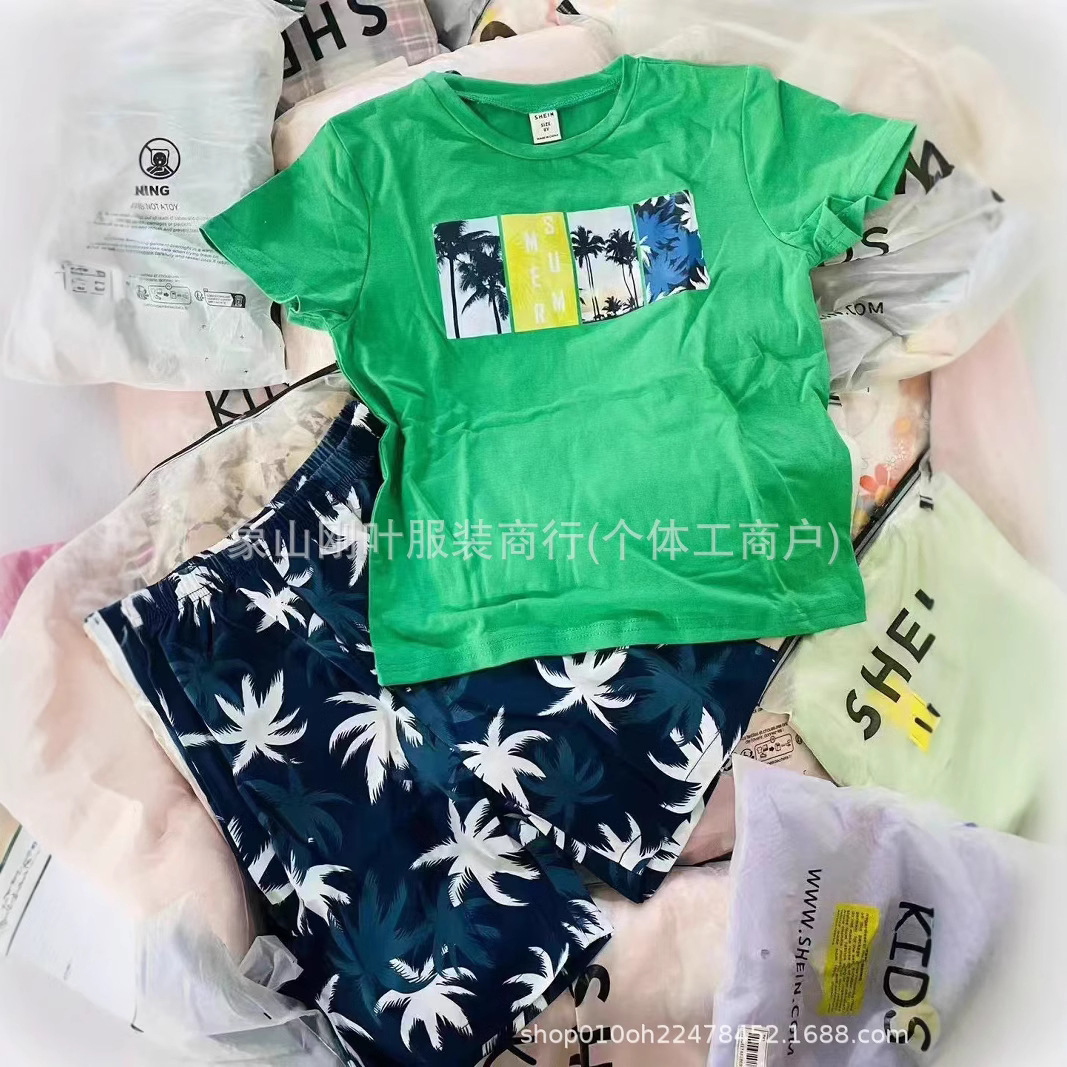 Conjunto Infantil con Dibujos Animados Set de 2 Piezas de Algodón para Verano