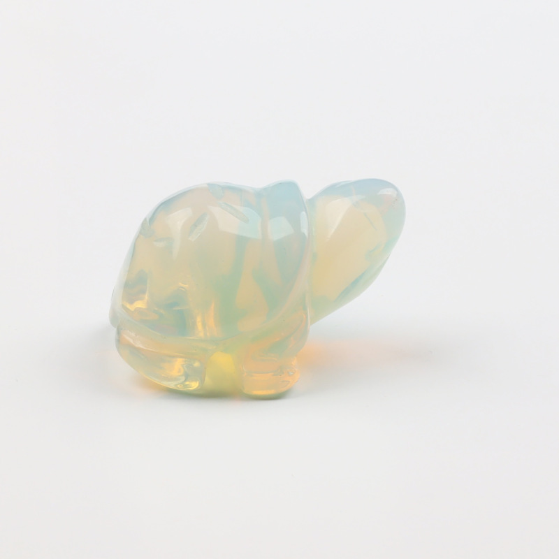 卸売り玉水晶1.5インチ亀彫刻件小動物置物玉工芸品代理|undefined