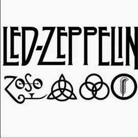 LED-ZEPPELIN  齐柏林飞艇乐队logo像图案 创意精雕墙贴