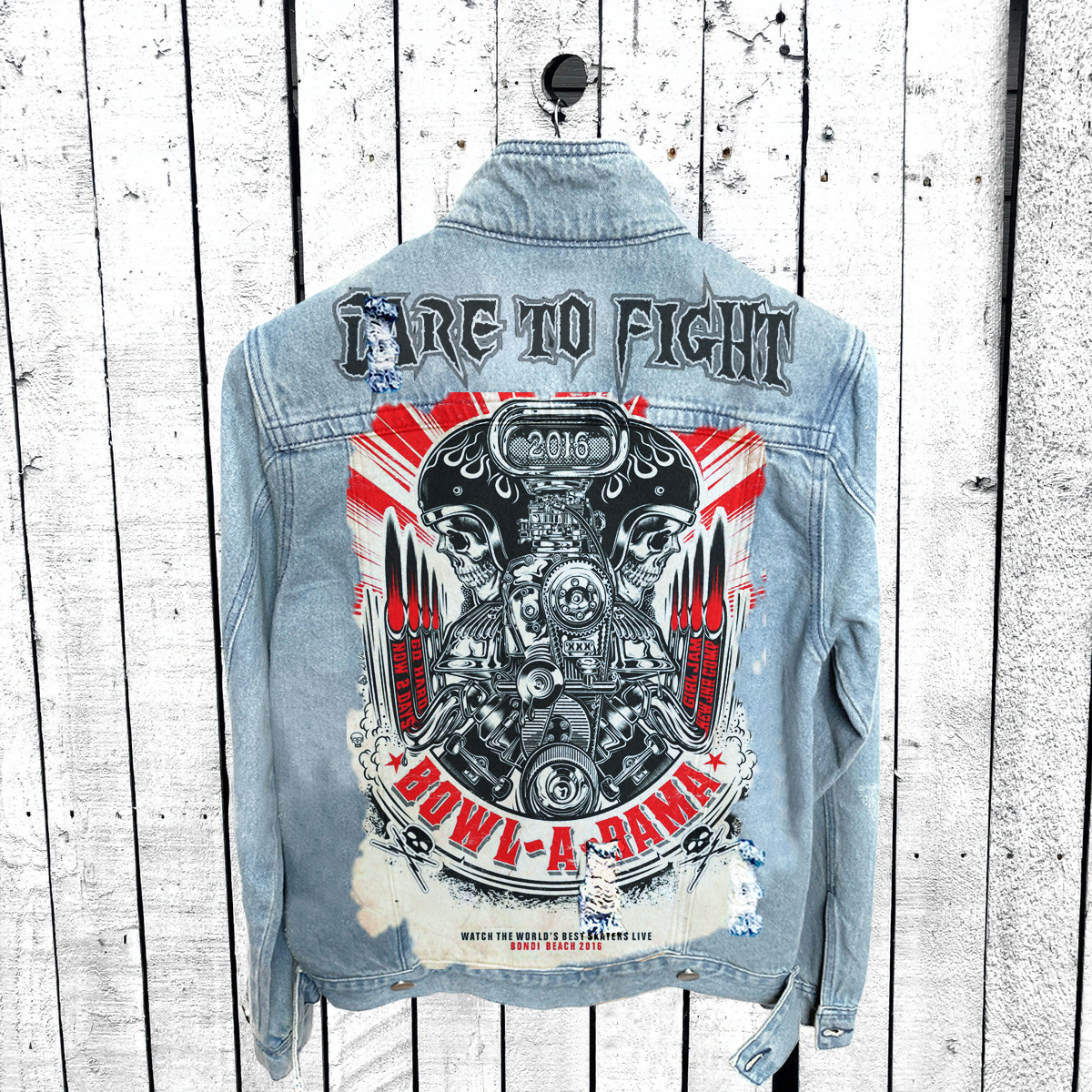 Men's Denim Jacket Round Neck Casual Printed Jacket For Autumn_voghion.com