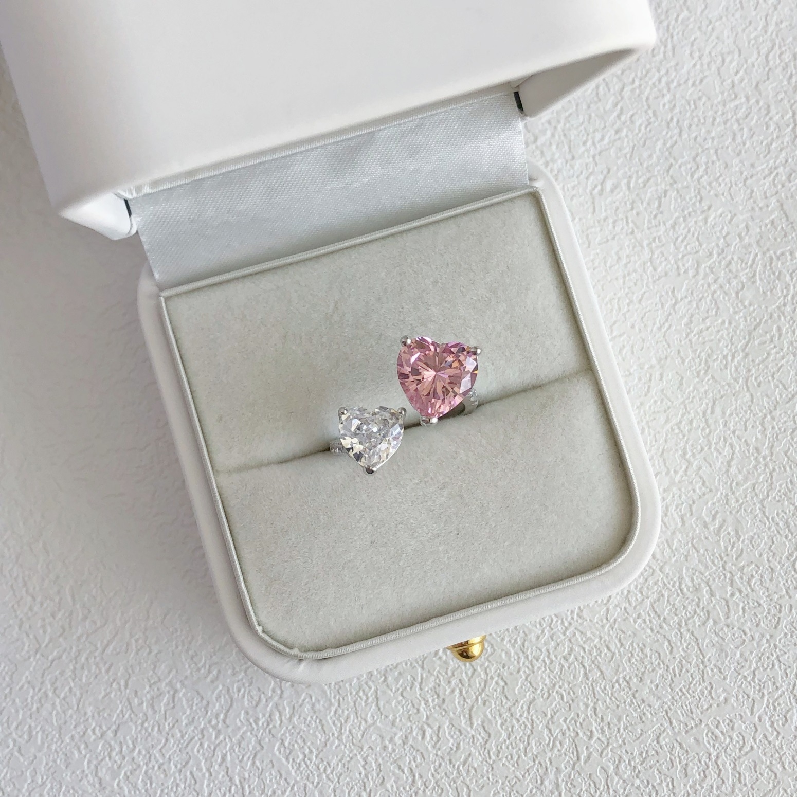5g Weight Zircon Inlay Material Rings Classification 6, 7, 9 Ring Size 1 Piece Quantity Holiday, Daily Occasion 925 Sterling Silver Material Heart Shape, Bow Knot Pattern Women's Gender Plating, Inlay Design Sweet, Shiny Style 925 Sterling Silver Zircon Heart Shape Bow Knot Rings 42