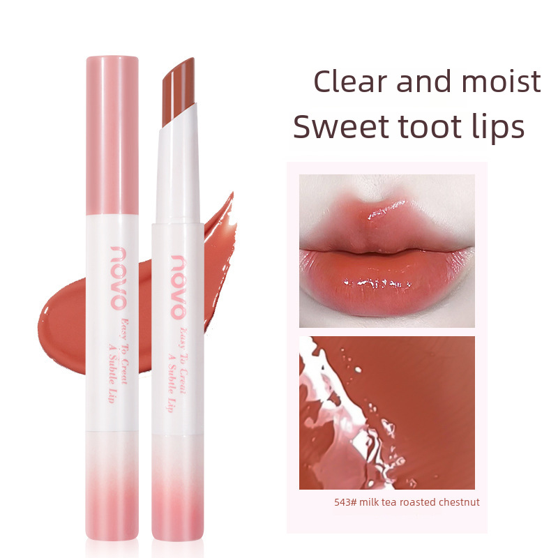 Novo Charming Translucent Hydrating Lipstick Silky and Easy to Use to Show Complexion Matte Daily Whitening Affordable for Students