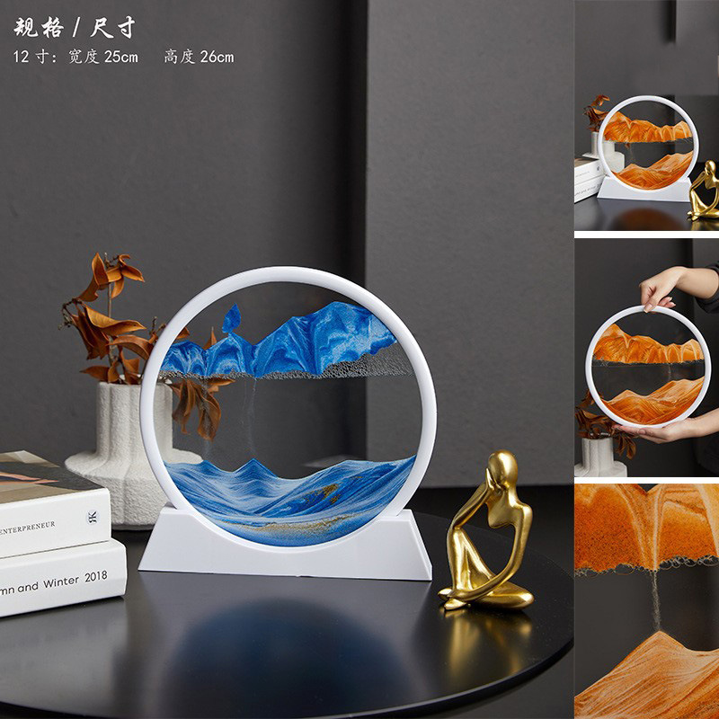 흰색 프레임 위로 떠오르는 푸른 구름 12inch - 푸른 모래