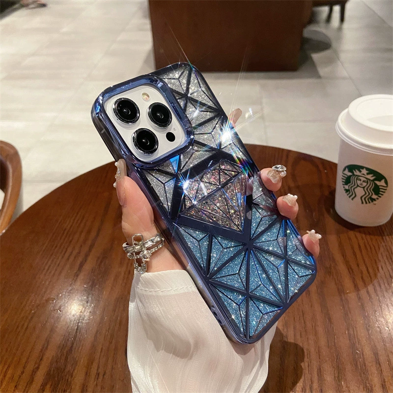 Совместимый чехол для телефона Apple, защитный чехол для iPhone 16 Diamond, набор, iPhone, защита от падений, 16promax