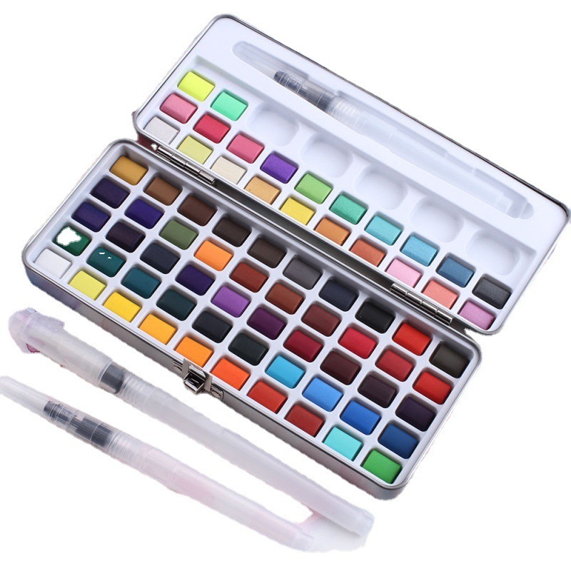 Watercolor nail paint color pearl color solid suit supplies painting tools student painting suit factory