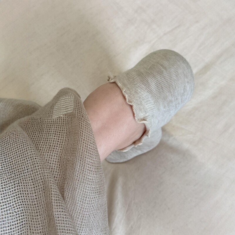 Non-Slip Breathable Mesh Boat Socks for Women, Summer Thin Anti-Slip Cotton Socks with Ruffled Edges, Korean Style Invisible Short Socks