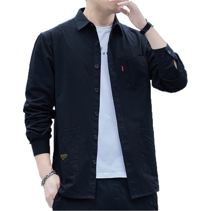 Camisas para hombre, otoño 2024, nuevas camisas de manga larga, camisas casuales de algodón puro a la moda para hombre, chaquetas, camisas para hombre