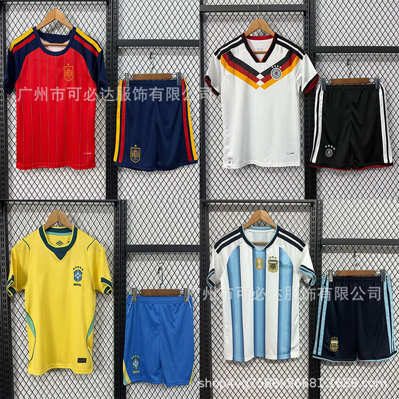 Cross-Border Wholesale 2627 World National Team Children's Short-Sleeved Football Sportswear Outdoor Training Set Supports Number Printing