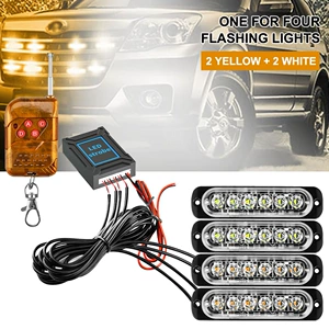 Avtomobil 4LED 6LED Simsiz Pultlu Strob Xəbərdarlıq Yük Maşını Yan İşığı