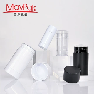 工厂定制 旋转式ABS体香膏体管底部罐装圆筒除臭瓶涂抹式香体空瓶