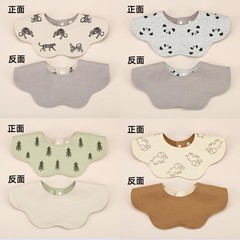 东莞市幸运之翼儿童围嘴婴儿口水巾A类纯棉口水兜宝宝围兜0-2岁