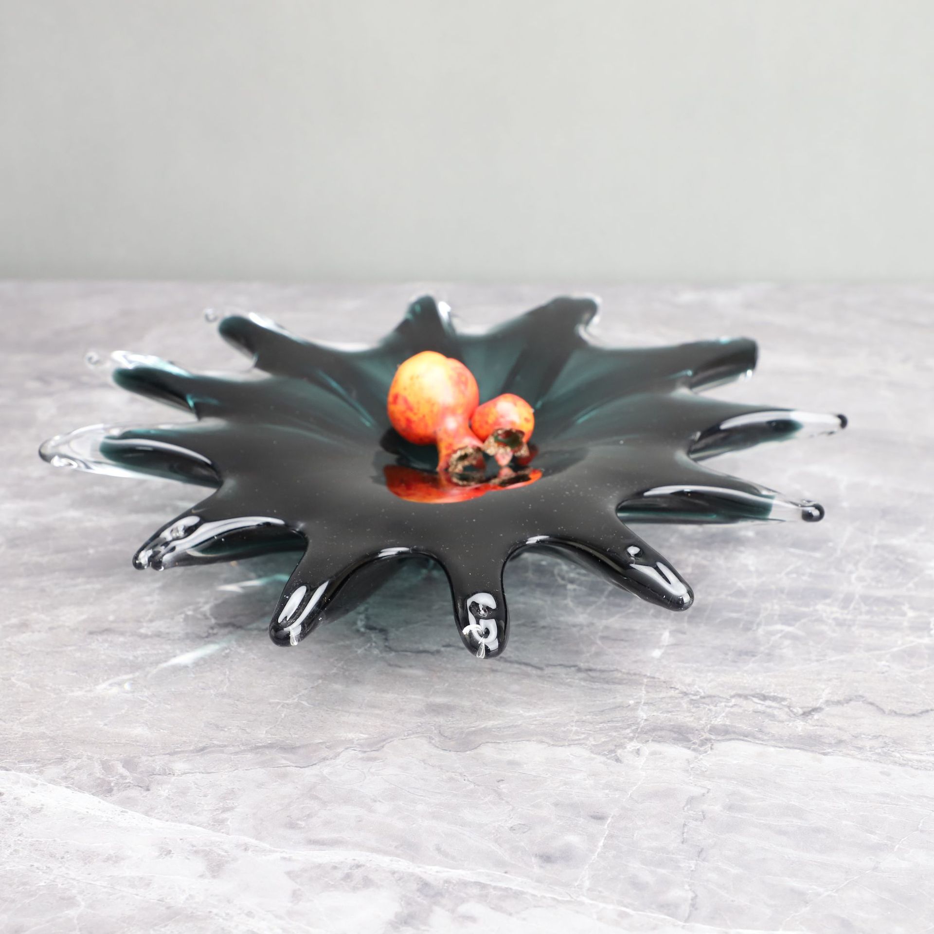 New Chinese -style water flower glazed fruit plate model room TV…