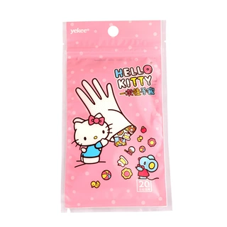 宜洁HelloKitty加厚 一次性手套 食品级塑料手套家用外卖专用批发