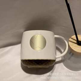 热卖星巴陶瓷杯送礼品马克杯定印logo咖啡杯办公喝水杯子厂家批发
