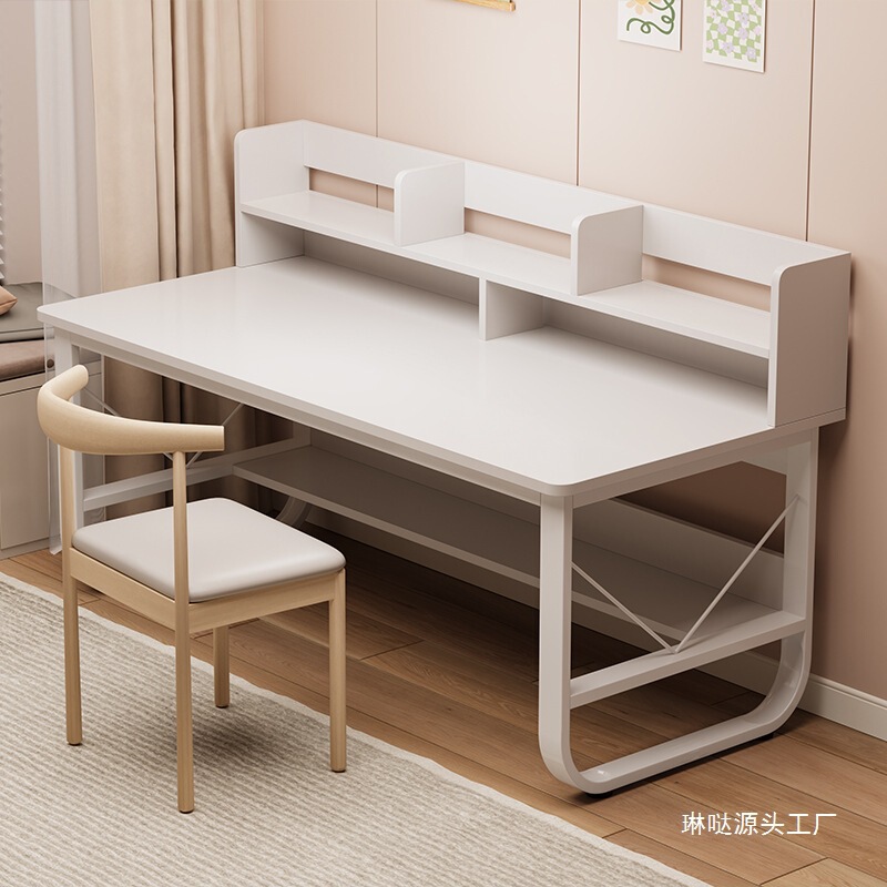 电脑桌台式家用书桌书架一体卧室带抽屉学生写字桌学习桌办公桌子|undefined