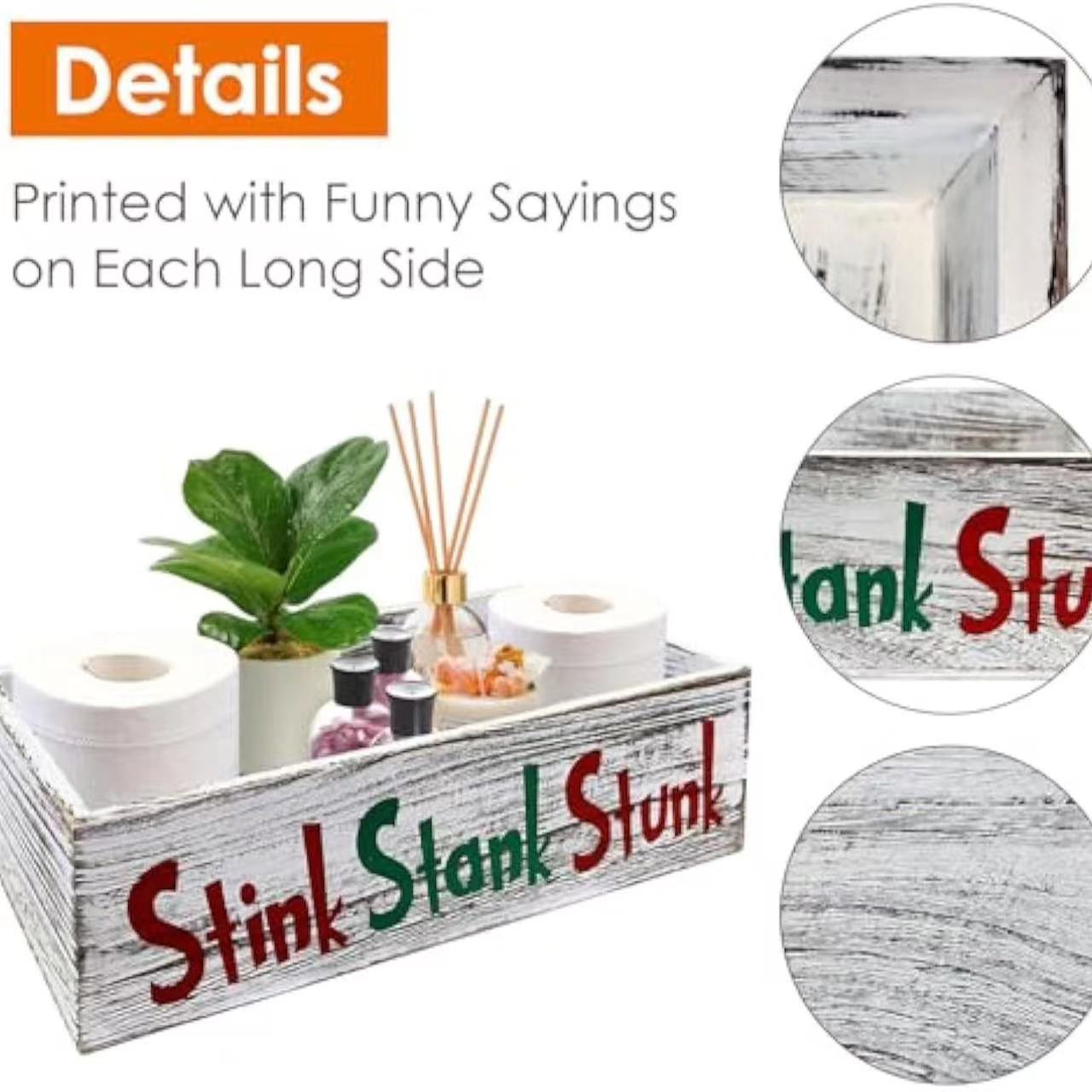 642g Weight Storage Box Storage & Cleaning Simple Style Letter Wood Storage Box