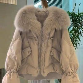 【新客立减】秋冬季高端甜美毛领加厚短款羽绒服外套女