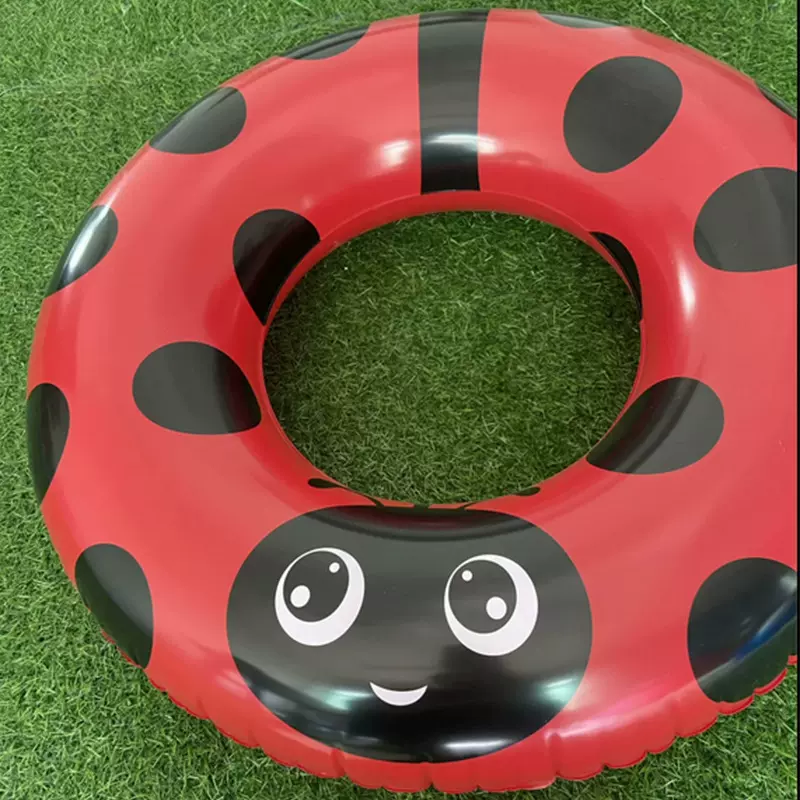 定制卡通图案pvc充气游泳圈 甲壳虫救生圈 儿童学游泳时辅助浮圈