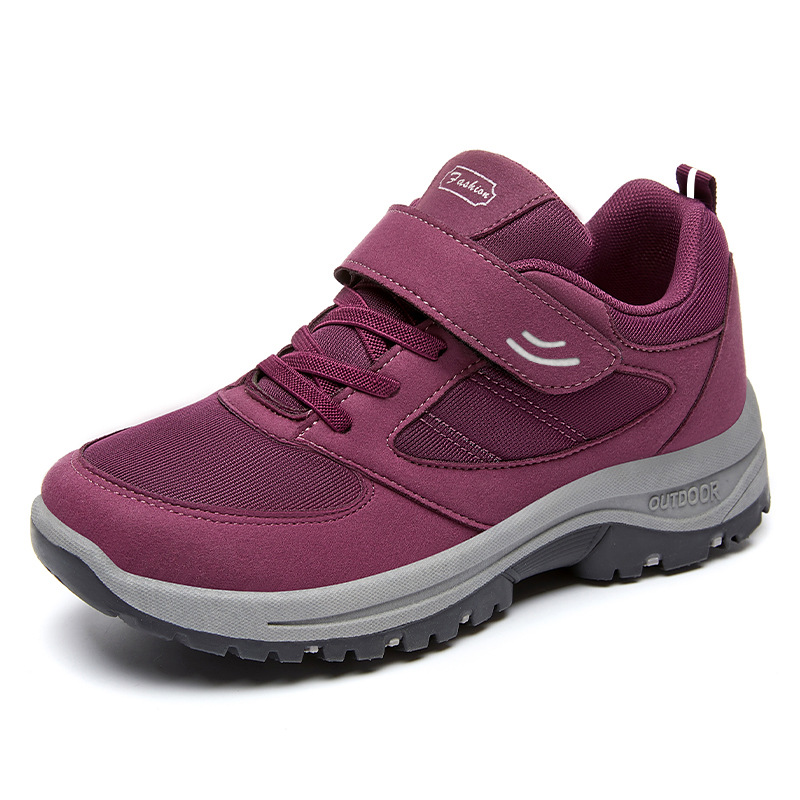 Zapatos para caminar 2025 primavera nuevos zapatos para madres de mediana edad y ancianas zapatillas de deporte con velcro al por mayor zapatillas de deporte para mujeres