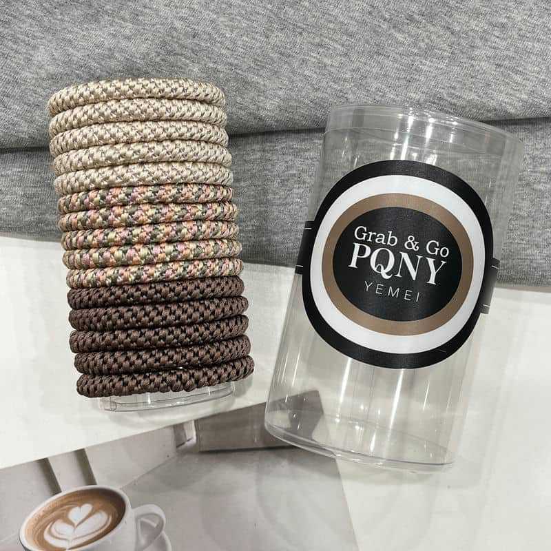 High Stretch Durable Sports Hair Ring Women's Hair Tie Rubber Tendon Thickened and Continuous Headline High Ponytail Hair Rope Headwear