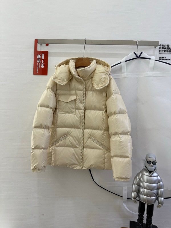 毒家版本现货高品质M家爆款新款女士油蜡皮收腰连帽长袖羽绒服|undefined