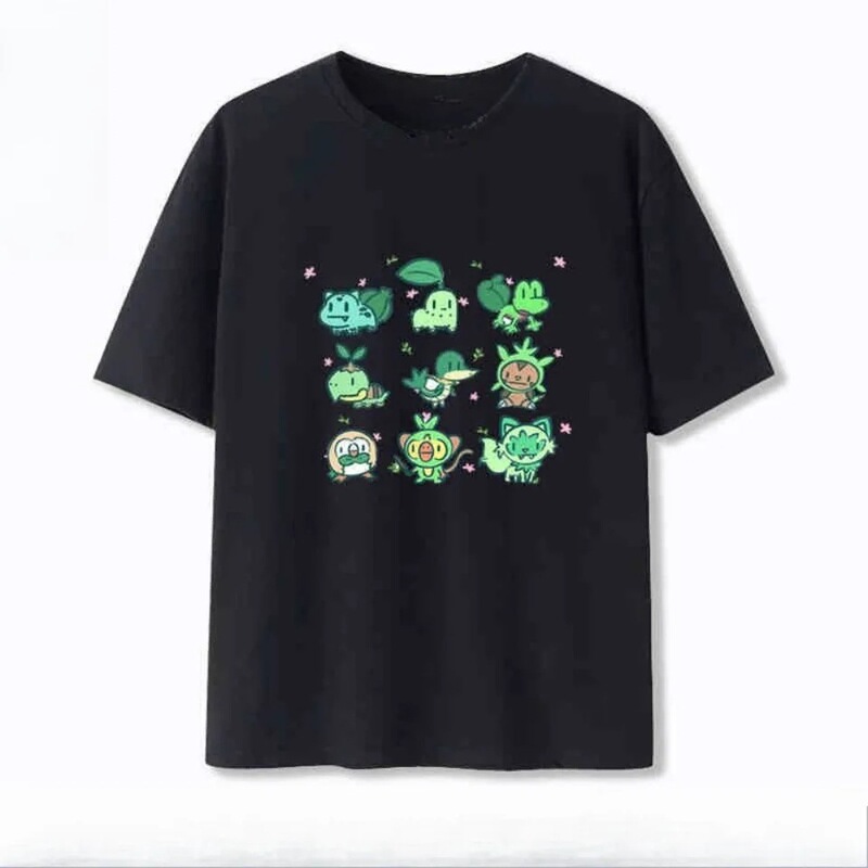 European Size Men's New Pocket Game Beginner Pocket Game Poksaamon Printed T-Shirt for Men and Women