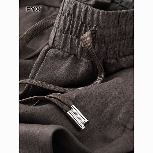 Brand High-end Linen Casual Trousers for Men Summer Thin Cool Straight Oxford Cotton-Linen Pants for Men Spring and Summer