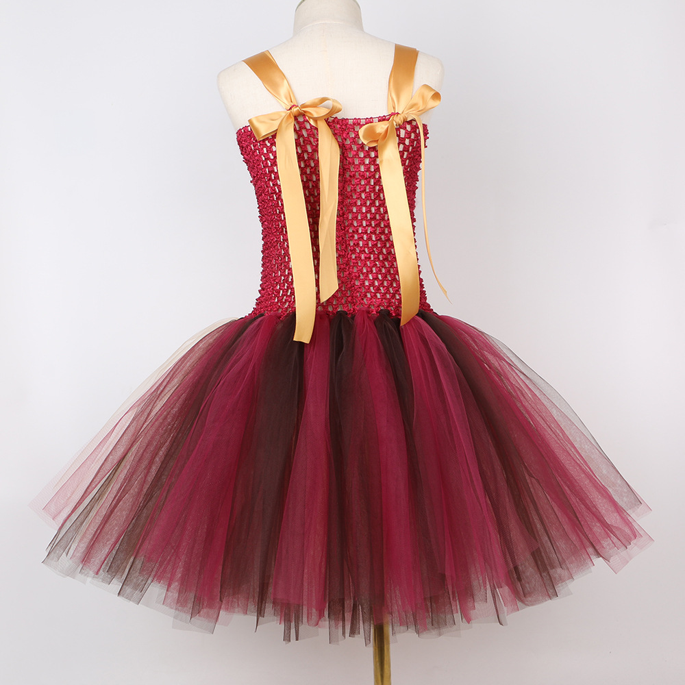 Kid's Clothing children's clothing children's Halloween witch costumes Witch is also crazy role playing mesh tulle skirt_voghion.com