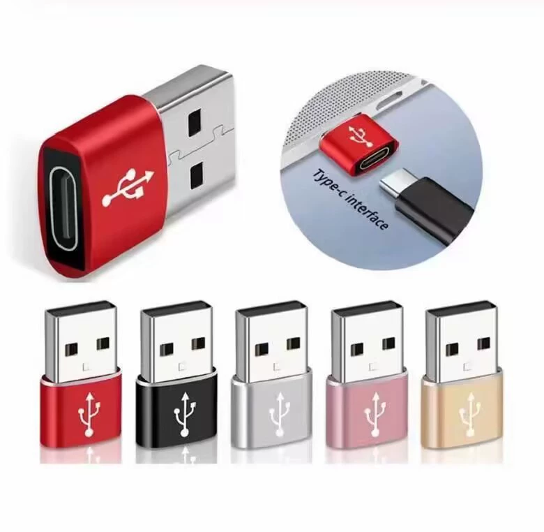 Адаптер для разъёма Type‑C быстрой зарядки, переходник с Type‑C (мама) на USB для передачи данных с компьютера