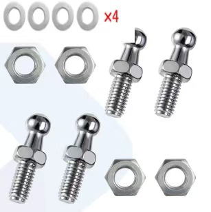 10mm Ball Head Screw Car Gas Strut Rod Gas Spring Support Rod Ball Head Base Metal Ball Head Bolt Adapter