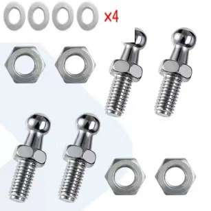 Other Car Modifications Gas Strut Rod Gas Spring - silver-10mm-ball-head-m6-bolt-nut-washer-pack-of-4