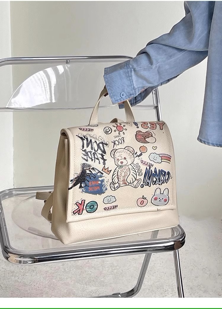 Bären-Tasche, modischer, vielseitiger Rucksack, Schultertasche, Messenger Bag, Damentasche_voghion.com