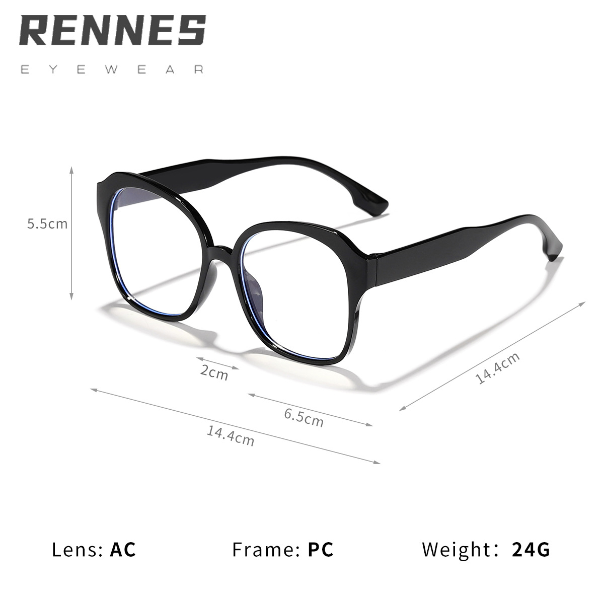 Nuevo estilo al por mayor marco grande cuadrado anti-azul marco de gafas de mujer color de empalme celebridades de Internet europeas y americanas moda con espejo plano