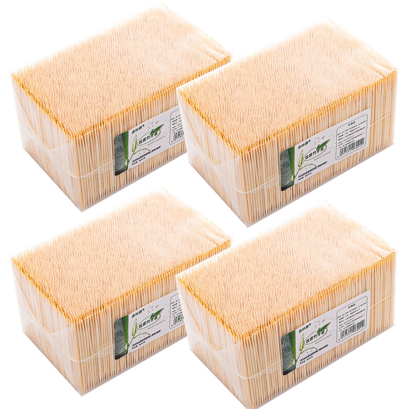 Restaurantes y restaurantes palillos de dientes tienda insignia palillos de bambú comerciales caseros desechables palillos de dientes caja de palillos de dientes de cabeza única