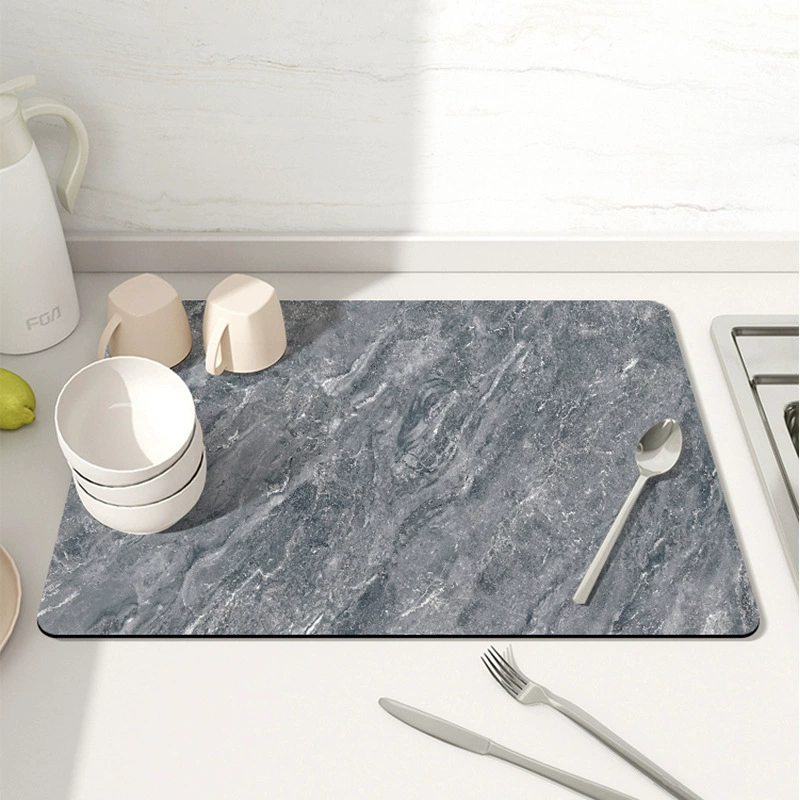 Kitchen drain pad desktop tableware drying cushion cushion table diatom mud sucking tea table pad