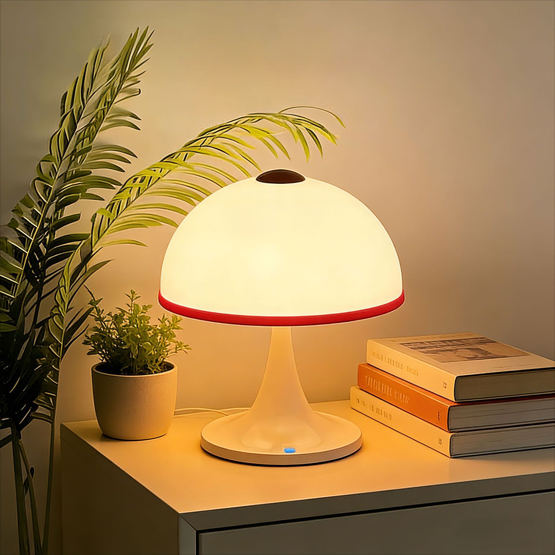 Modern Minimalist Cross-Border New Product Nordic Design Mushroom Table Lamp Ins Bedroom Desk Living Room Decoration Led Bedside Table
