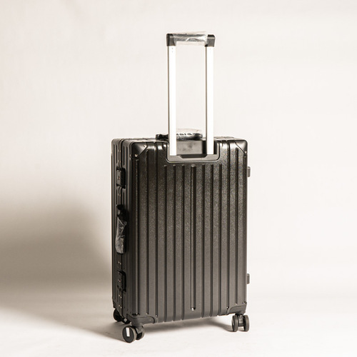 EleganceGo High-End Aluminum Frame Luggage Rolling Suitcase Large Capacity High Aesthetic Travel Case Wedding Celebration Red Leather Suitcase