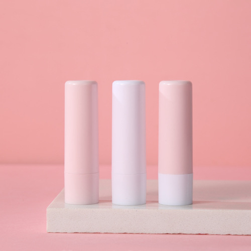 Japanese lip balm lipstick plastic empty tube hot filling direct filling DIY round head mouth wax flat mouth makeup cosmetic packaging material
