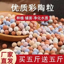 彩色陶粒花用垫底铺面石盆栽透气水培花卉多肉营养土种花陶土粒球