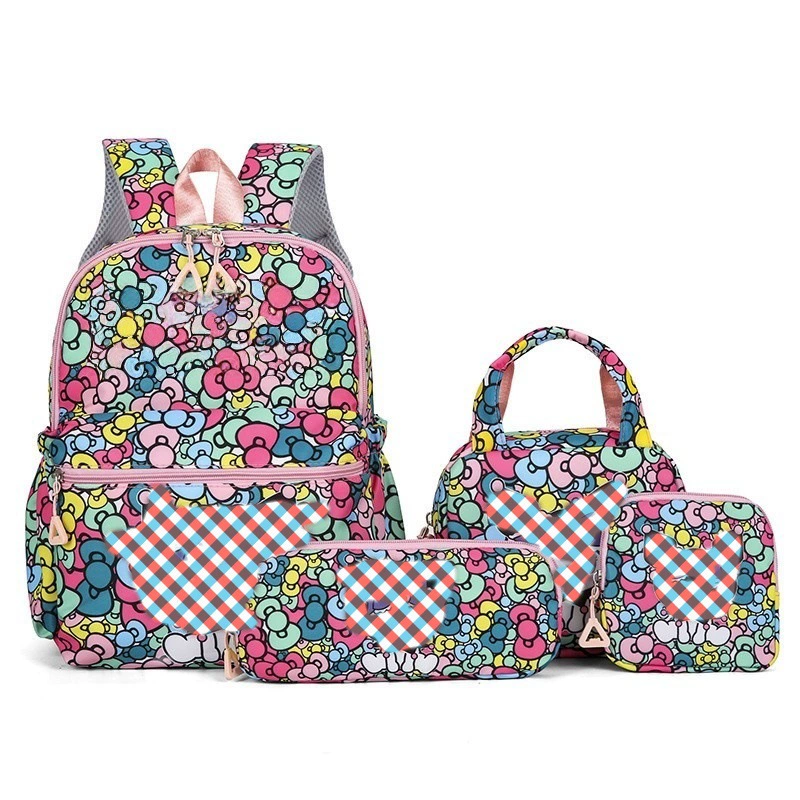 Children's backpack, cartoon set, bag, pencil case, 4 piece set