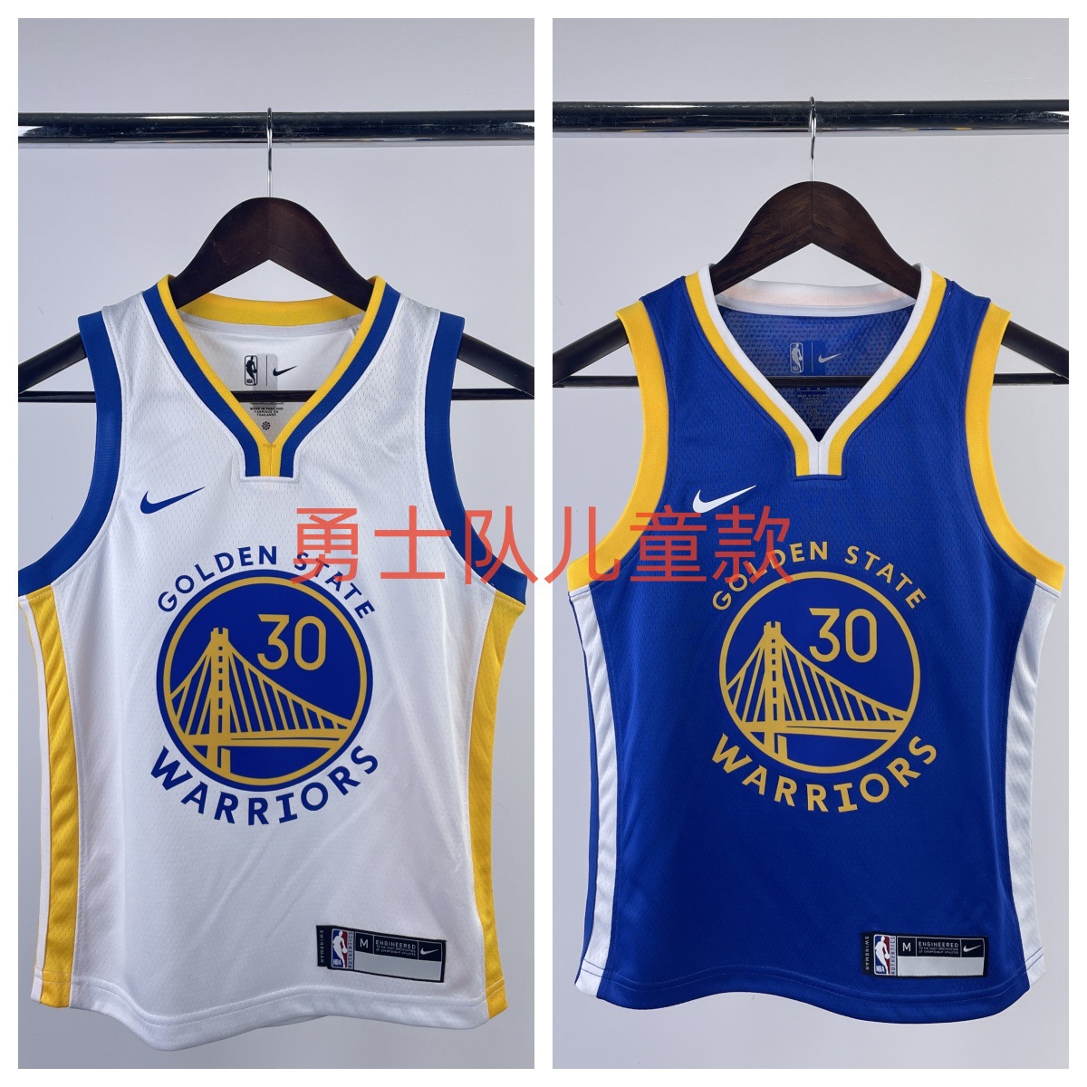 Children's Basketball Jersey Warriors Team No. 30 Curry No. 11 Thompson Sports Vest Set Quick-Drying