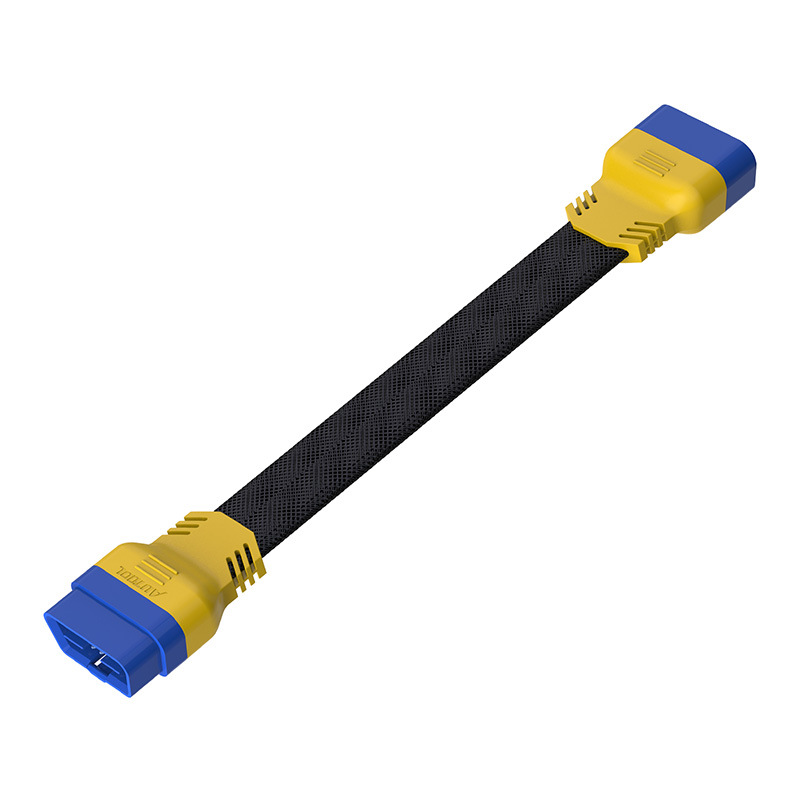 AUTOOL OBD2 cable de extensión X431 enchufe de detección de 16 pines núcleo todo a través de cuello de cisne eléctrico cable adaptador de cable plano