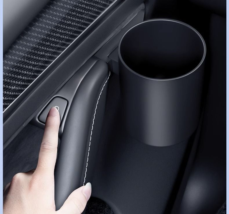 Suitable for Tesla Model 3/Y Car Door Cup Holder, Door Handle Storage Box, In-Car Cup Holder Modification